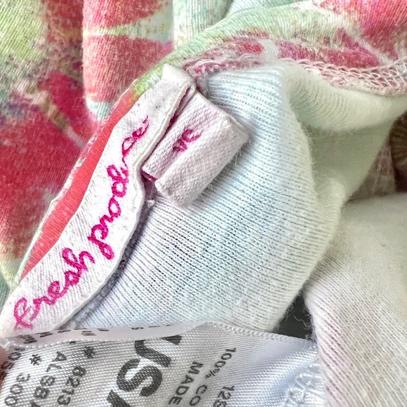 Fresh Produce Long Sleeve Shirt Size XS Pearl Snap Pastel Colorful Floral Print - Picture 4 of 7